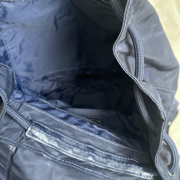 Tory Burch Tilda Medium Navy Blue Nylon Backpack - Picture 9 of 16